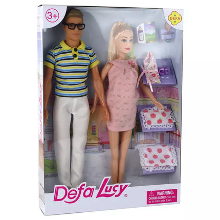 Lėlių šeima Berniukas Mergaitė Nėščia Lucy