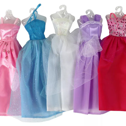 Lėlė vaikams ilgais šviesiais plaukais, spinta, batai, suknelės, aksesuarai