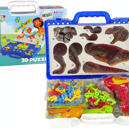 3D konstruktoriaus kaladėlės "Pasidaryk pats" dinozaurai