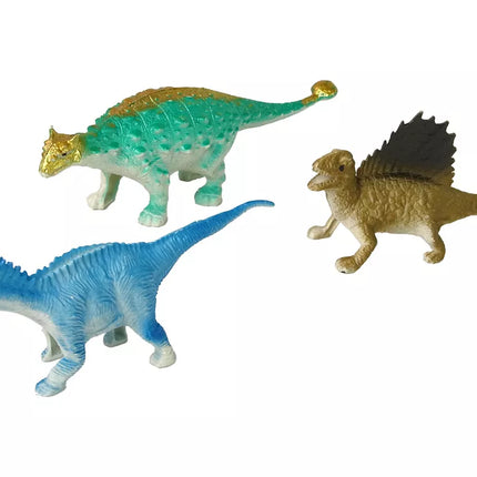 Dinozaurų figūrėlių rinkinys, 9 vnt., spalvingas