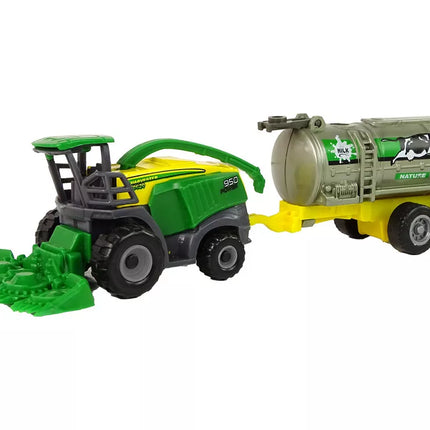 Plastikinis žemės ūkio transporto priemonė, žalia/geltona