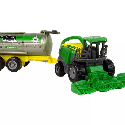 Plastikinis žemės ūkio transporto priemonė, žalia/geltona