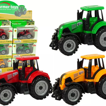 Ūkinis traktorius su dideliais ratais, 3 spalvų