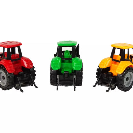 Ūkinis traktorius su dideliais ratais, 3 spalvų