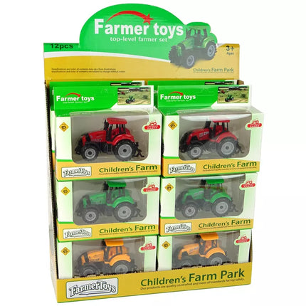 Ūkinis traktorius su dideliais ratais, 3 spalvų