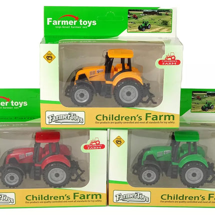 Ūkinis traktorius su dideliais ratais, 3 spalvų