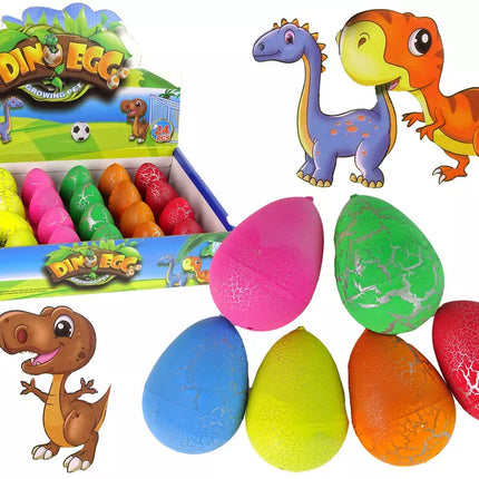 Dinozaurų kiaušinis, auginantis 6 cm spalvas.