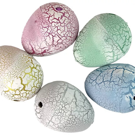 Stebuklingas dinozauro kiaušinis, išsirita ir paauga, 4 cm, baltas.