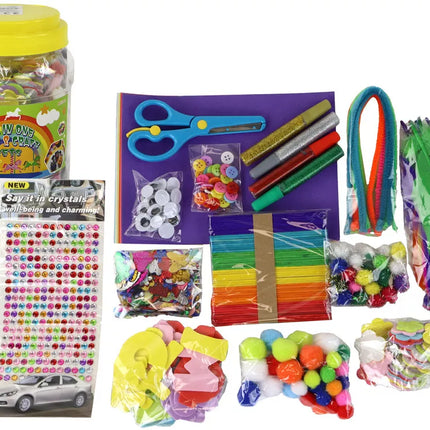 Kūrybiškas meninis rinkinys "Pasidaryk pats" stiklainyje