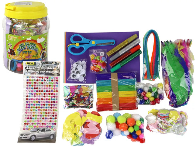 Kūrybiškas meninis rinkinys "Pasidaryk pats" stiklainyje