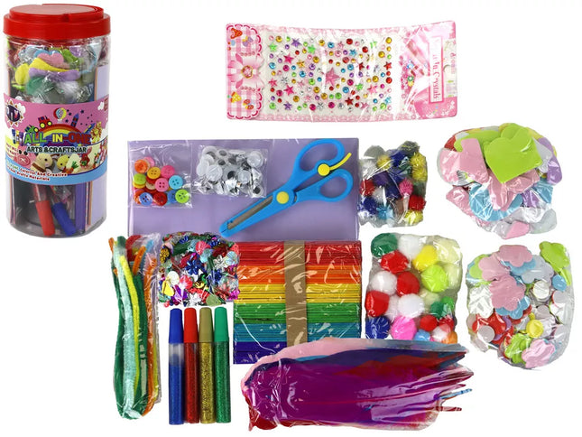 Kūrybiškas meninis rinkinys "Pasidaryk pats" stiklainyje