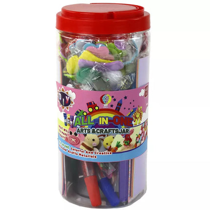 Kūrybiškas meninis rinkinys "Pasidaryk pats" stiklainyje