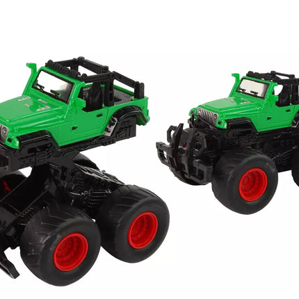 Metalinė transporto priemonė bekelėje Dideli ratai Įvairios spalvos Smūginis HAT13