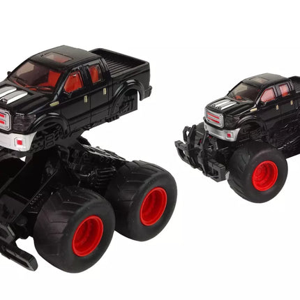 Metalinė transporto priemonė bekelėje Dideli ratai Įvairios spalvos Smūginis HAT13