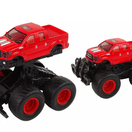 Metalinė transporto priemonė bekelėje Dideli ratai Įvairios spalvos Smūginis HAT13