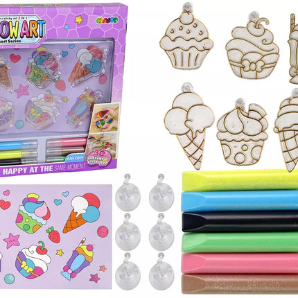 Kūrybinis rinkinys vitražo langų dažymui Lydymo dažai Ledų saldainiai 3D