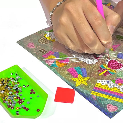 Lamosų gyvūnų mozaikos deimantų siuvinėjimo lipdukų rinkinys