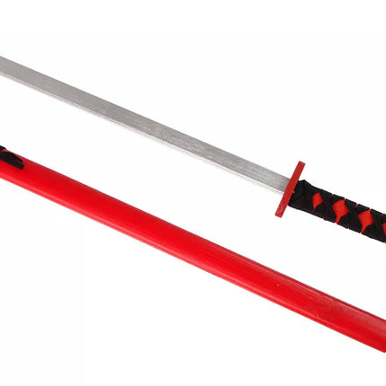 Medinis kardas, raudoni rekvizitai riteriui, 73 cm