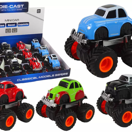 Metalinė mašina dideliais ratais, įvairių dizainų HXHG08