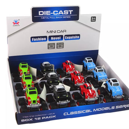 Metalinė mašina dideliais ratais, įvairių dizainų HXHG08