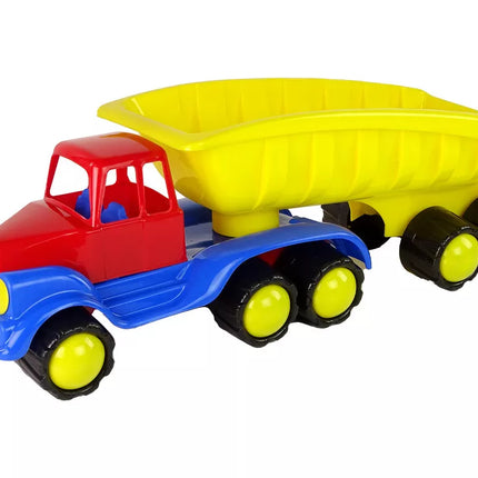 Didelis automobilis su priekaba 45 cm geltonas