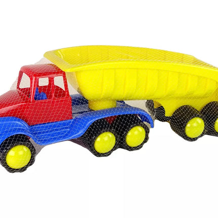 Didelis automobilis su priekaba 45 cm geltonas