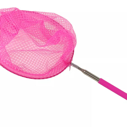 Drugelio tinklas vabzdžiams sulankstomas teleskopinis 85 cm rožinis