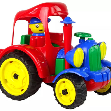 Didelis traktorius Traktorius Žemės ūkio transporto priemonės figūrėlė Guminiai ratai