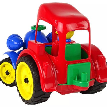 Didelis traktorius Traktorius Žemės ūkio transporto priemonės figūrėlė Guminiai ratai