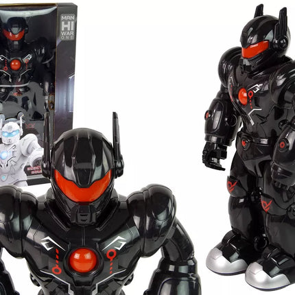 Interaktyvus robotas vaikšto, skleidžia garsus, šviečia, juodas