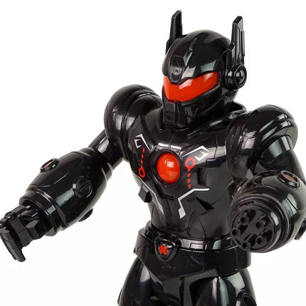 Interaktyvus robotas vaikšto, skleidžia garsus, šviečia, juodas