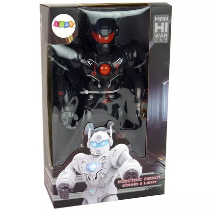 Interaktyvus robotas vaikšto, skleidžia garsus, šviečia, juodas