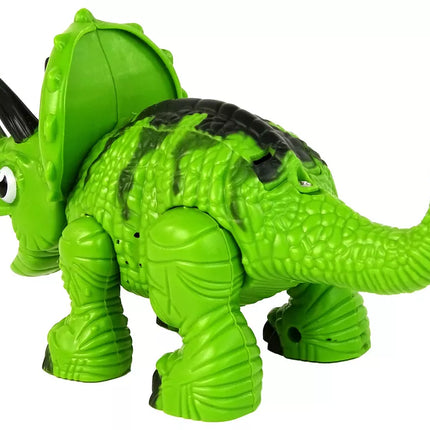 Interaktyvus dinozauras Triceratops Garo vandens garsas žalias
