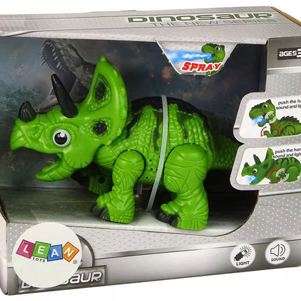 Interaktyvus dinozauras Triceratops Garo vandens garsas žalias