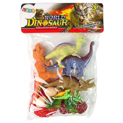 Dinozaurų figūrėlių rinkinys su priedais, 15 dalių