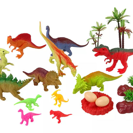 Dinozaurų figūrėlių rinkinys su priedais, 21 dalis