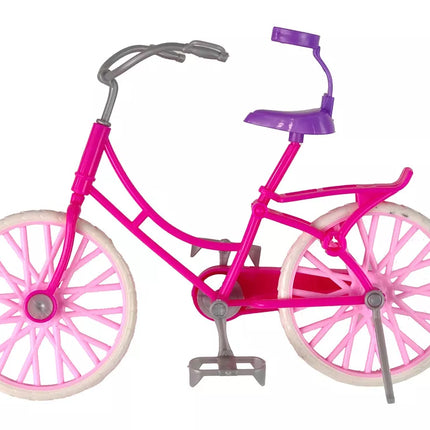 Lėlė ant dviračio, rožinė