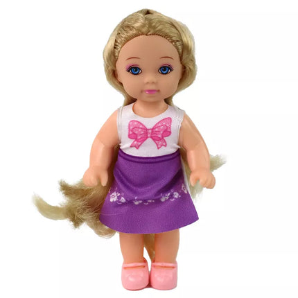 Mokytojo lėlė su mokinio mokykliniais reikmenimis