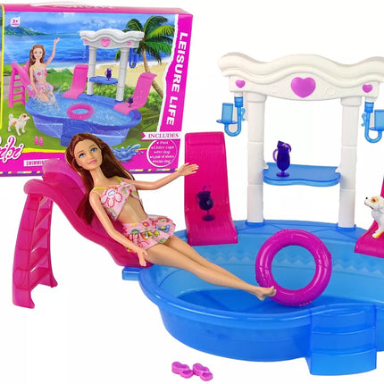 Lėlės priedai baseino čiuožykla