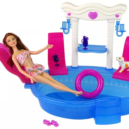 Lėlės priedai baseino čiuožykla