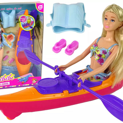 Lėlių rinkinio priedai, baidarė, oranžinė