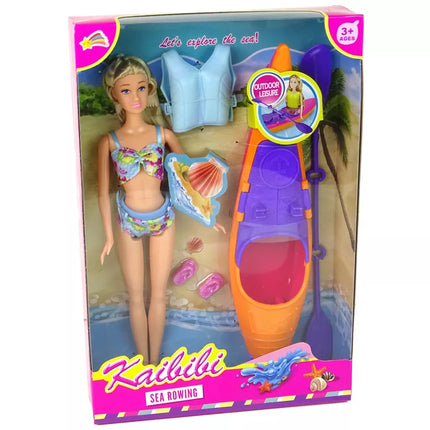 Lėlių rinkinio priedai, baidarė, oranžinė