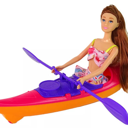 Lėlės aksesuarų rinkinys Kajakas rožinis