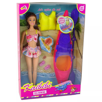 Lėlės aksesuarų rinkinys Kajakas rožinis