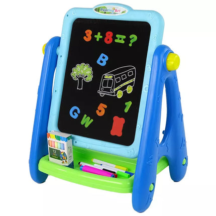 2 viename Edukacinė lenta Mėlynas kreidinukas