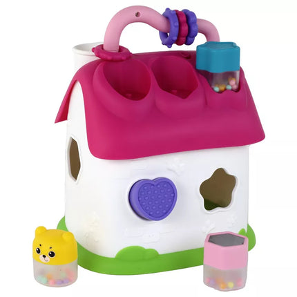 Rūšiuoklio namelis interaktyvus rožinis edukacinis galvosūkis