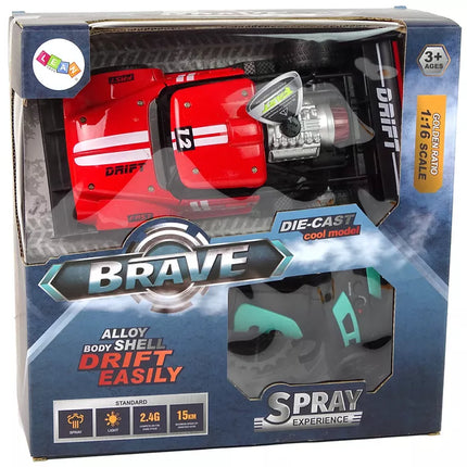 Nuotoliniu būdu valdomas sportinis automobilis R/C 1:16 raudonas.