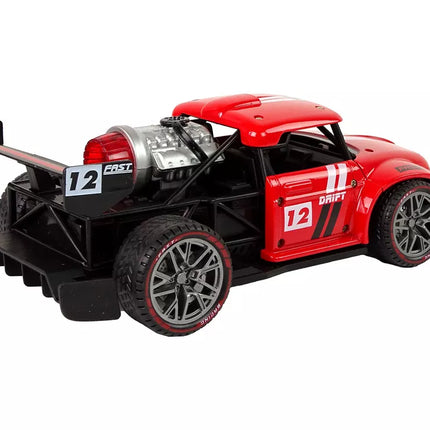 Nuotoliniu būdu valdomas sportinis automobilis R/C 1:16 raudonas.