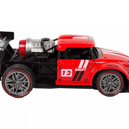 Nuotoliniu būdu valdomas sportinis automobilis R/C 1:16 raudonas.