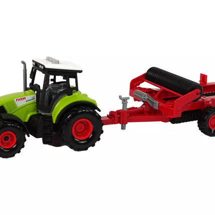 Vaikiškas traktoriaus kultivatorius su šviesomis ir garsais, žalias
